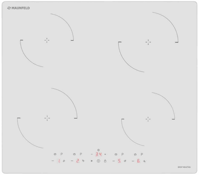 MAUNFELD Ինդուկցիոն ներկառուցվող սալօջախ CVi604EXWH