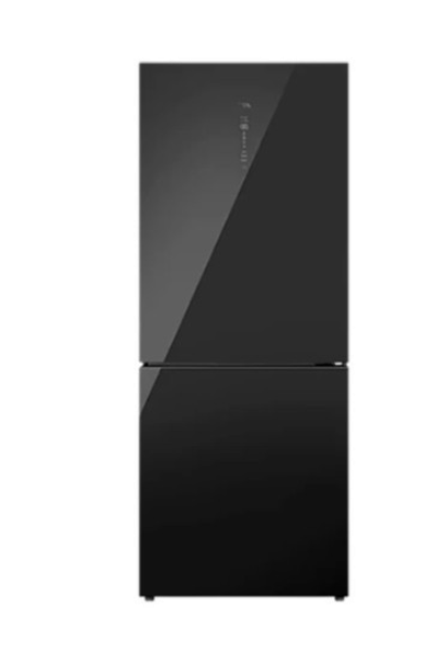 HOFFMANN Սառնարան սառցախցիկը ներքևում HR453NFDF-Black-Glass