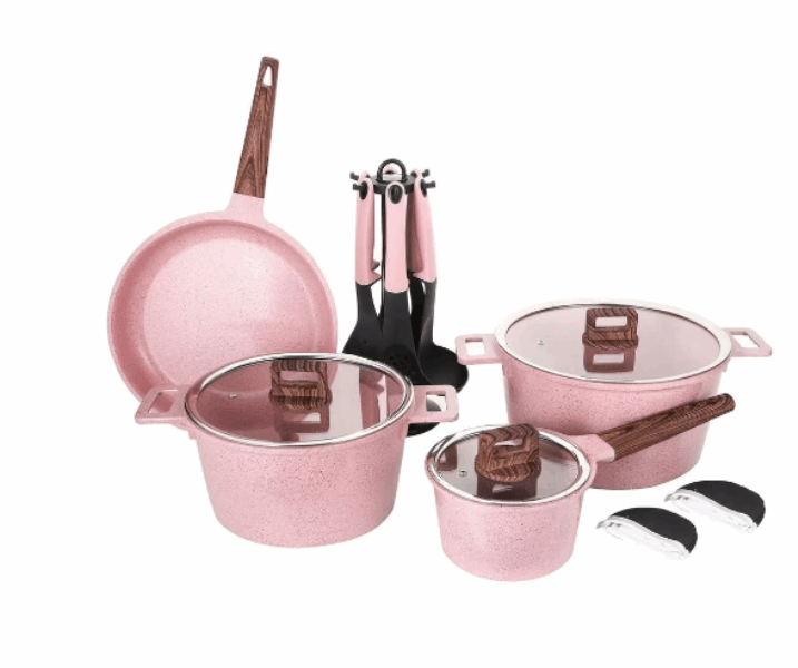 MGC Casserole set TZ16011009 16pcs pink