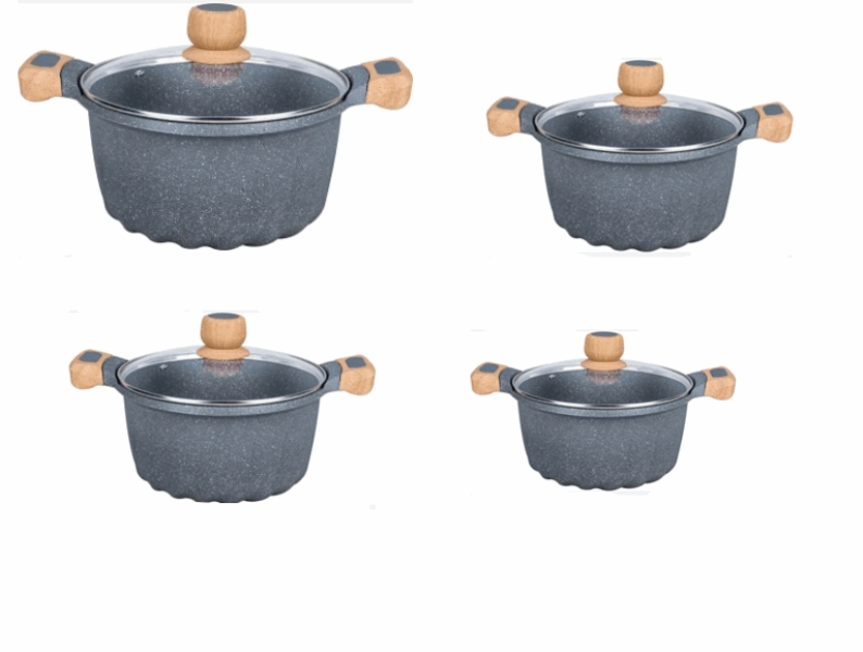 MGC Casserole set TZ080110007 8pcs gray