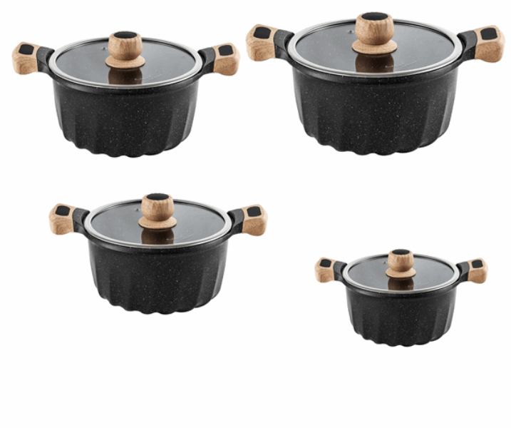 MGC Casserole set TZ080110012 8pcs black