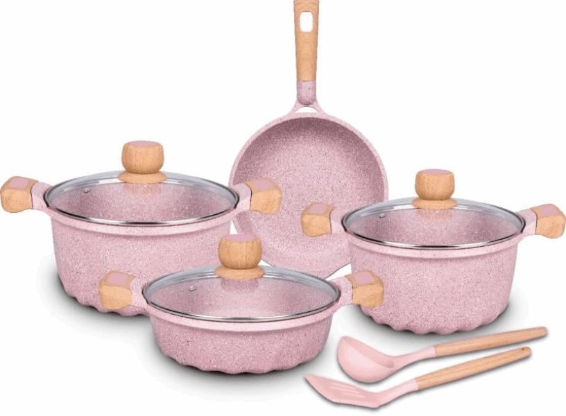 MGC Casserole set TZ080110016 9pcs pink