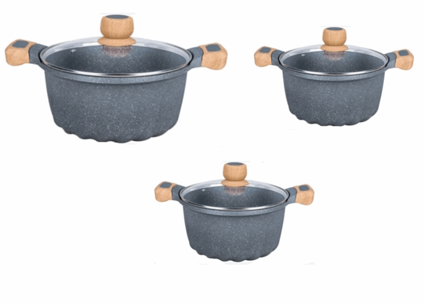 MGC Casserole set TZ06011027 6pcs gray