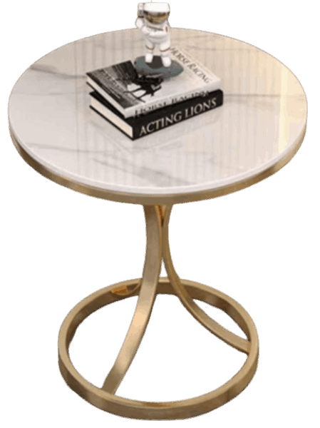 BONITA Կլոր սեղան Gold+white 50cm*70(h)