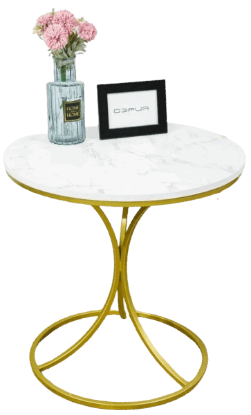 BONITA Կլոր սեղան Gold+white 60cm*55(h)