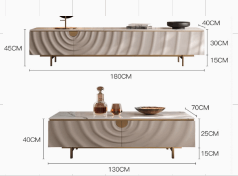 BONITA Հեռուստացույցի տակդիր + սեղան 180cm+130cm