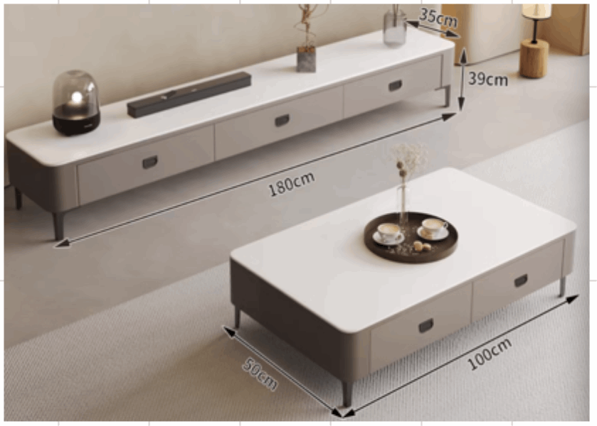 BONITA TABLE TV & Coffe set 180cm+100cm