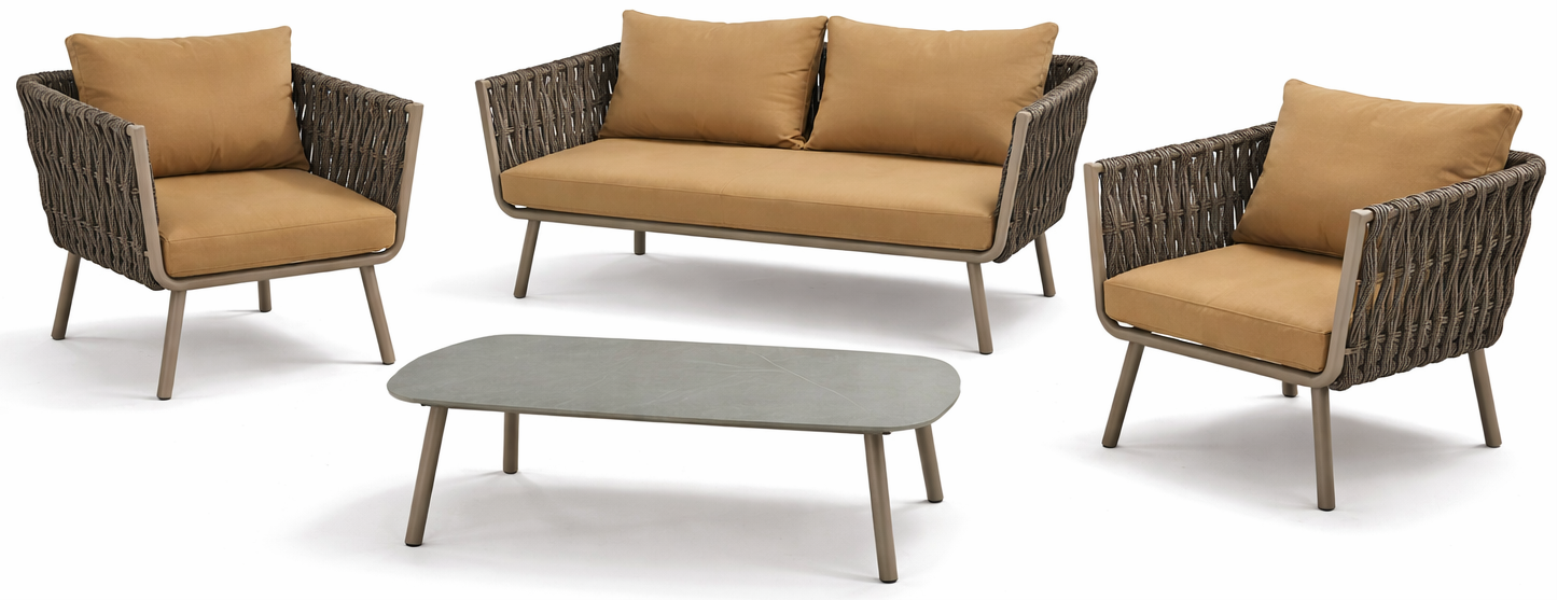 BONITA Բացօթյա բազմոցի հավաքածու 2+1+1armchair (185*72*68)