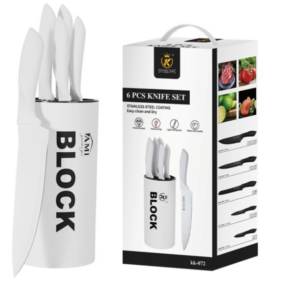 BLOCK KNIFE SET KK-072 White