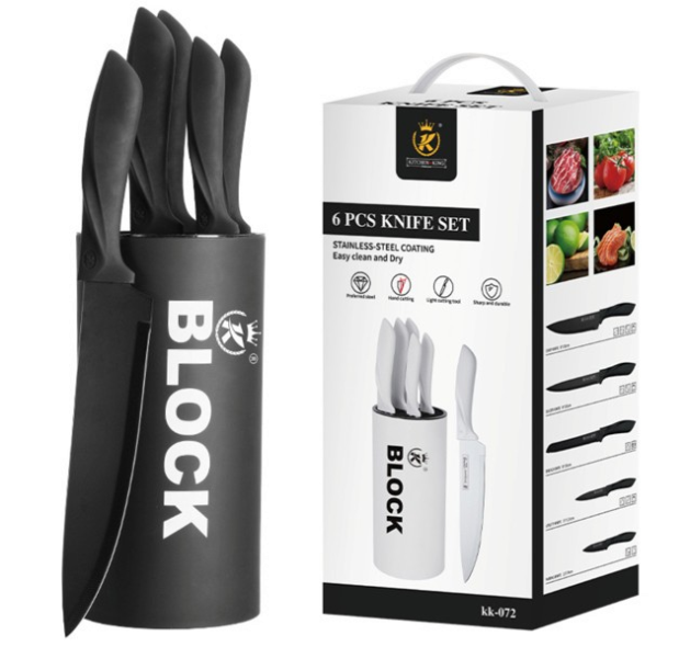 BLOCK KNIFE SET KK-071 Black