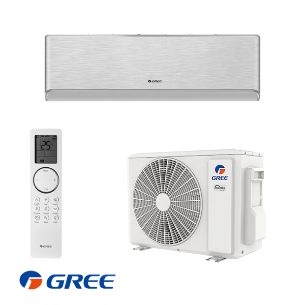 GREE Օդորակիչ ինվերտոր Airy GWH09AVCXB-K6DNA1B(LCLH)(AI)(UVC)(Silver)