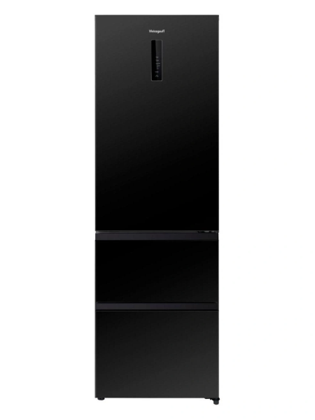 WEISSGAUFF Холодильник с тремя дверцами WFD420 Black Glass