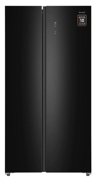 WEISSGAUFF Սառնարան դռները կողք կողքի WSBS550 Black Glass