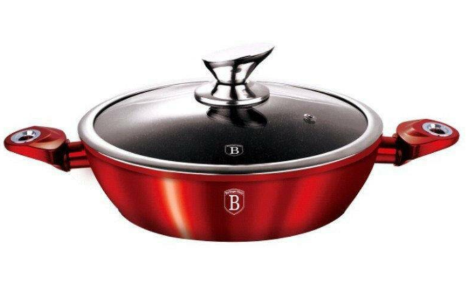 Berlinger Haus Frypan with Lid
 BH1263N-MA (28SM/3.8L)Burgundy