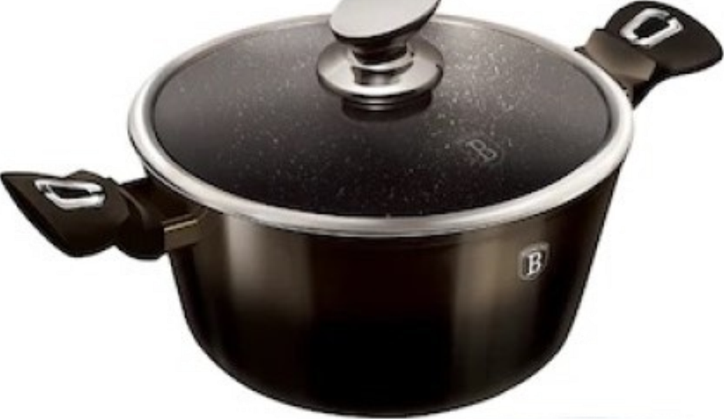 Berlinger Haus Frypan with Lid
 BH6606 (28sm/6.1L) Shiny Black