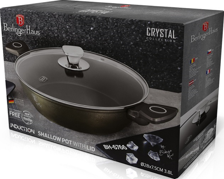 Berlinger Haus Frypan with Lid
 BH/6766 (28sm) Crystal Colletion