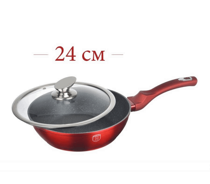 Berlinger Haus Frypan with Lid
 BH1629N (24sm/23L) Black Burgundy