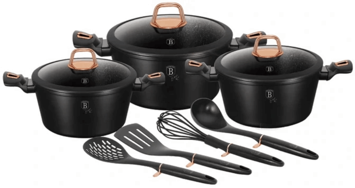 Berlinger Haus Casserole set BH6154 Black Rose