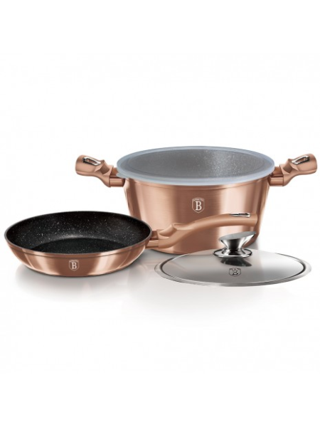 Berlinger Haus Casserole set BH6200 Rose Gold (3pcs)