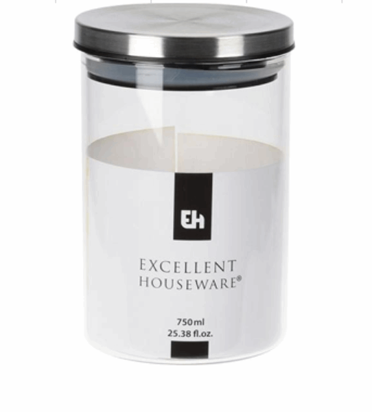 EH STORAGE JAR GLASS WITH LID 395295