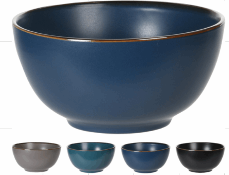 EH Glass salad bowl 023824 Dark Blue