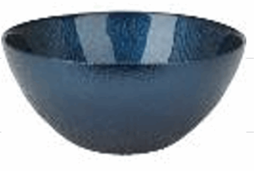 EH Glass salad bowl 046149 (28CM) Blue