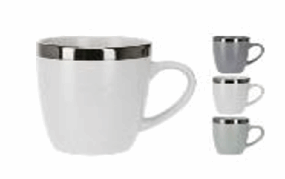 EH кружка с ручкой 046655 (340ml) Silver (4pcs)